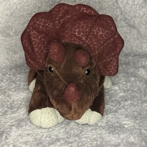 Kohls Cares Dinosaur Plush 12" Brown Red Triceratops Stuffed Animal Toy